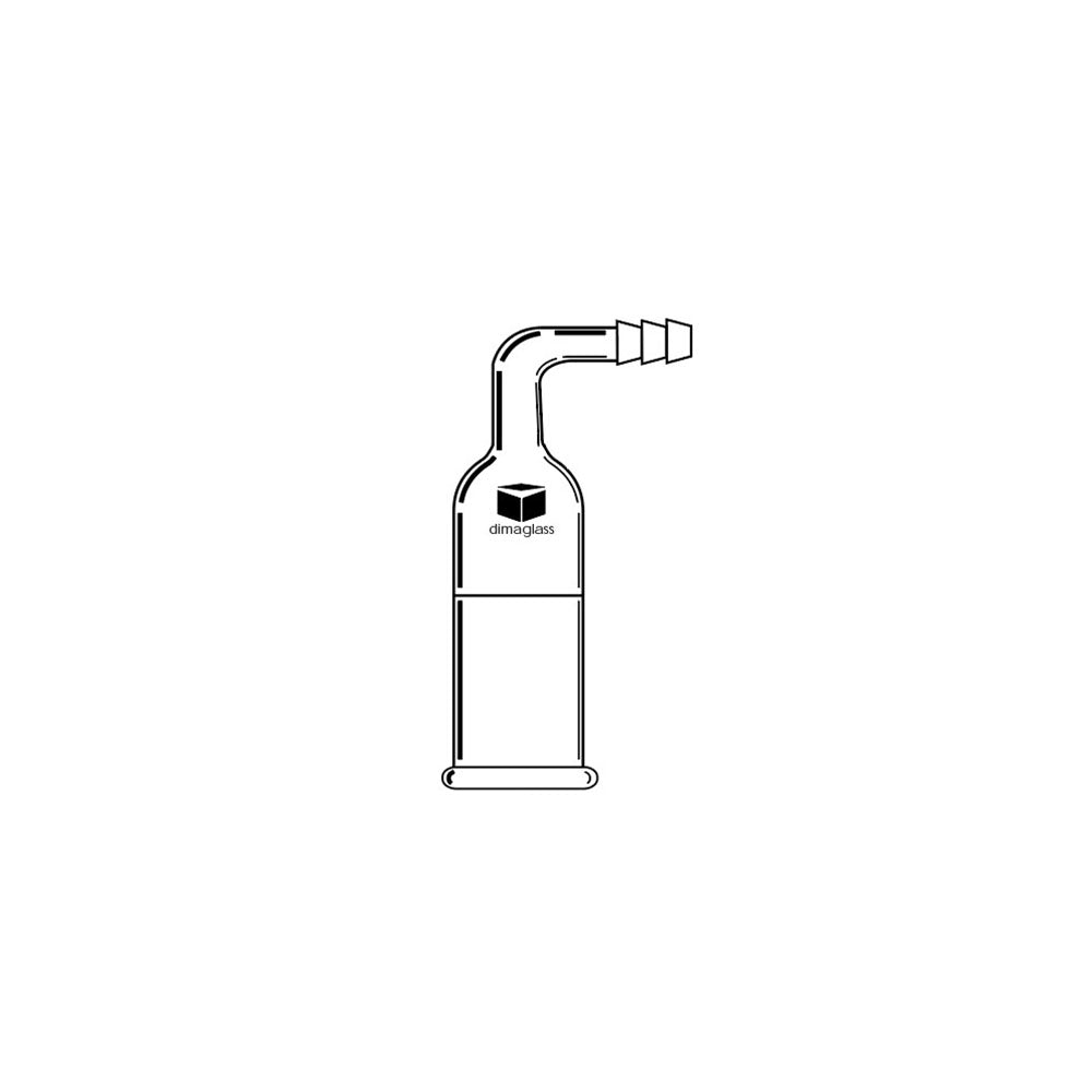 Adapter, Inlet, Outer Joint, 90 Deg 19/22 Joint Size, 10 mm Hose O.D.