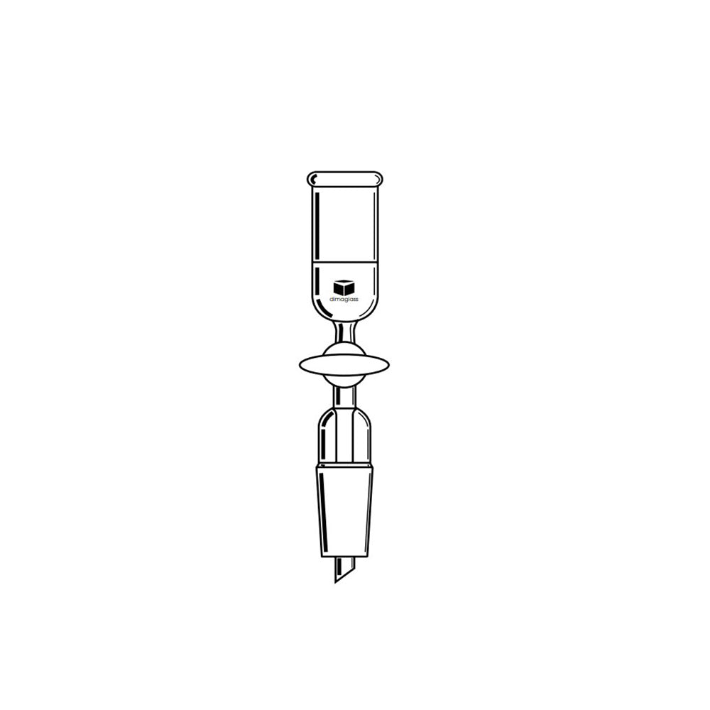 Adapter, Flow Control, Glass Stopcock, Joint Size 14/20, Bore 2mm