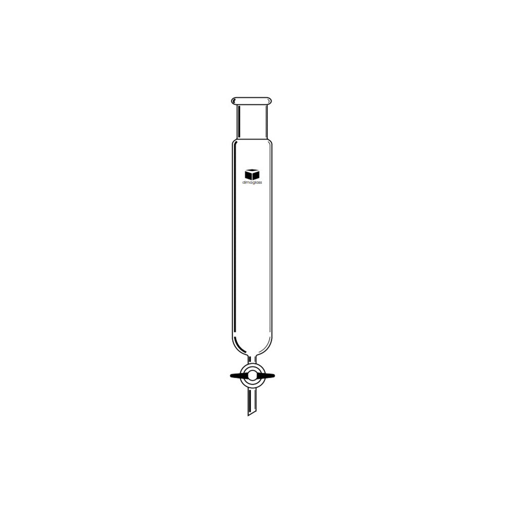 Chromatography Column, Teflon Stopcock 3.0 (75) x 24 (610) in.(mm), Joint Size 45/50
