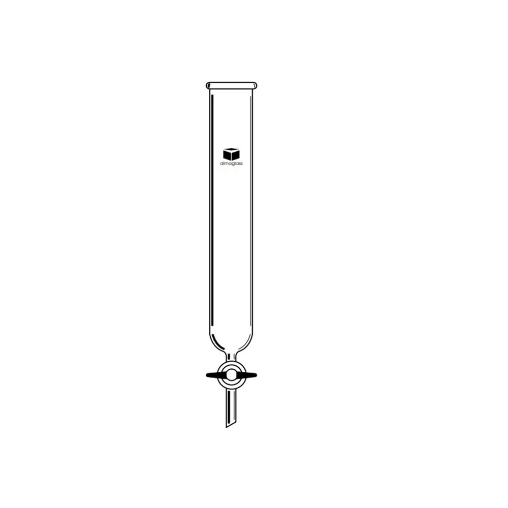 Chromatography Column, Teflon Stopcock 1.2 (30) x 10 (254) in.(mm)