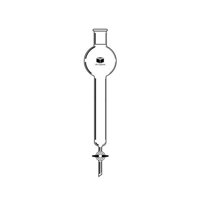 Chromatography Column, Teflon Stopcock, w/Reservoir 250 mL, 1.0 (25) x 12 (305) in.(mm), Joint Size 24/40