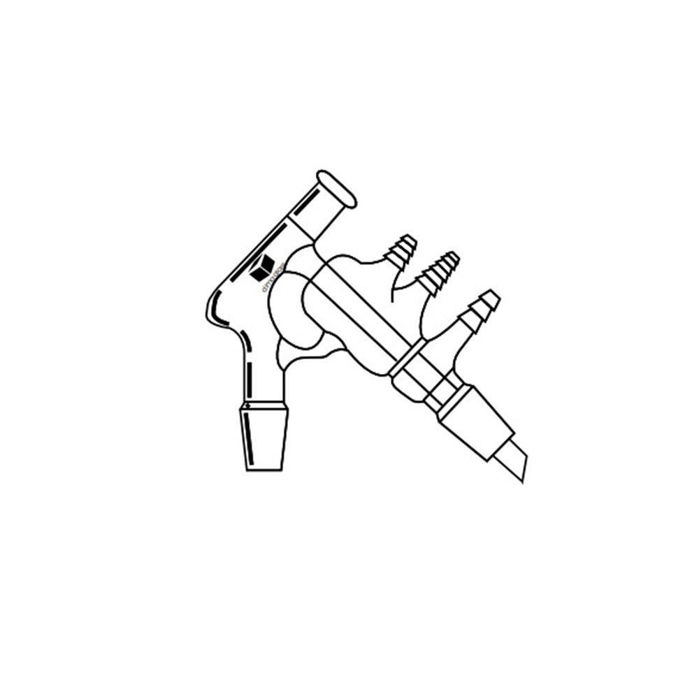 Distilling Head, Short Path 10/18 for Theromometer, 14/20