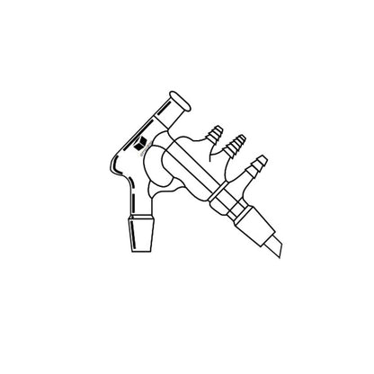 Distilling Head, Short Path 10/18 for Theromometer, 14/20