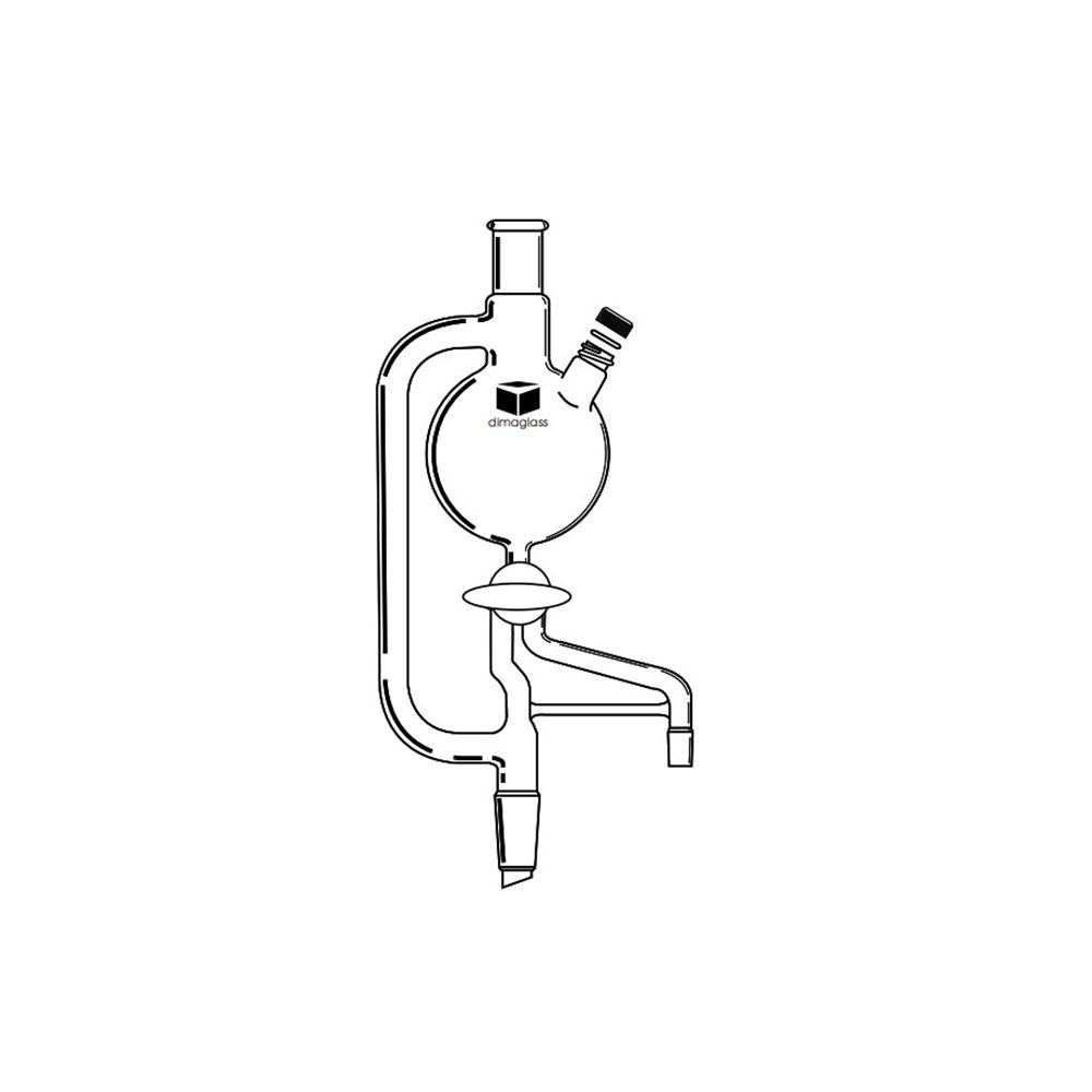 Distilling Head, Solvent, Glass Stopcock 24/40, 500 mL 