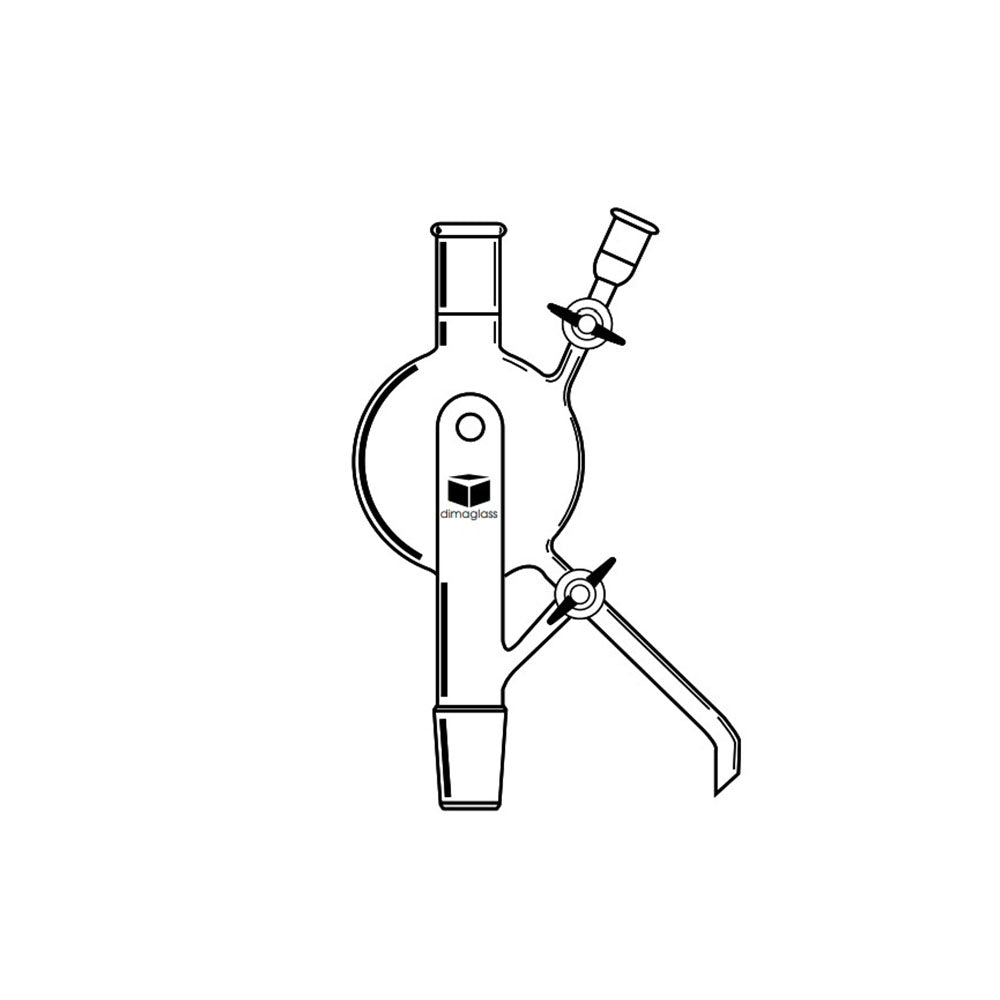 Distilling Head, Solvent , Teflon Stopcock Top 24/40, Bottom 29/42, 1000 mL