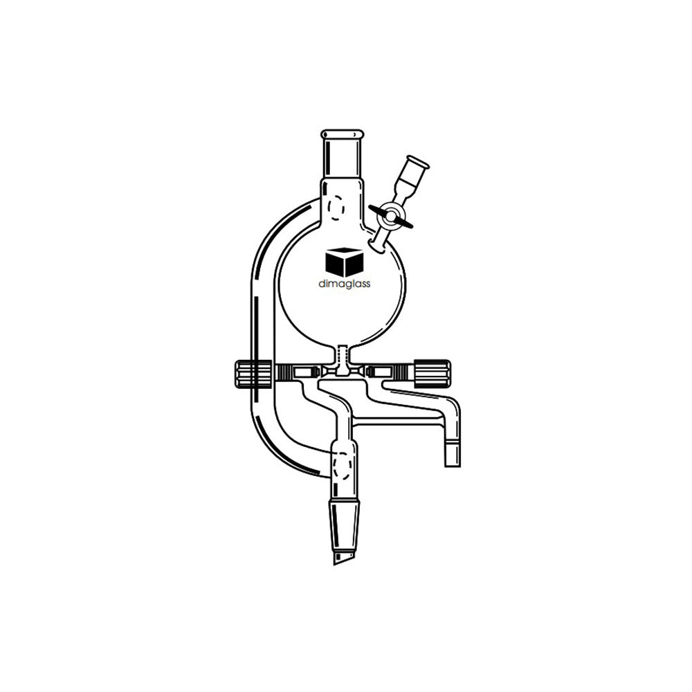 Distilling Head, Solvent,Standard High Vacuum Valve 24/40, 250 mL