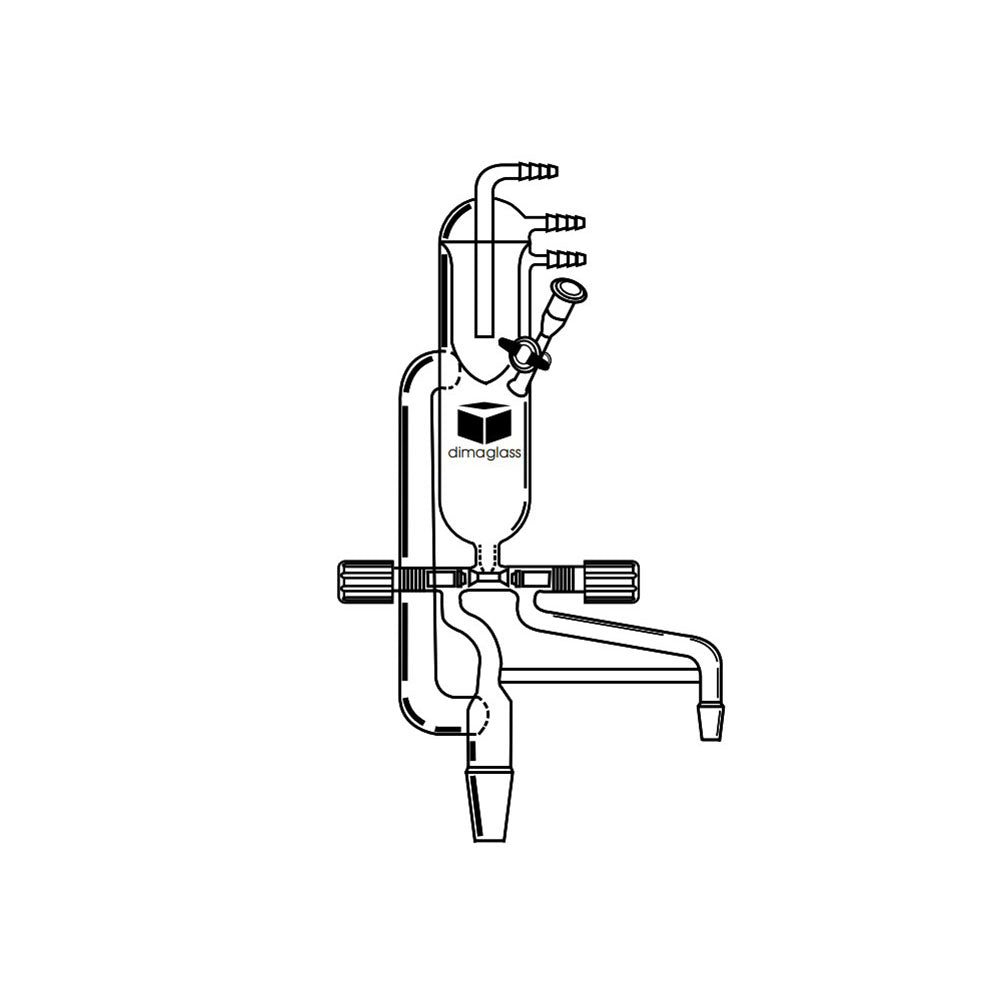 Distilling Head, Solvent, Standard High Vacuum Valve 24/40, 125 mL