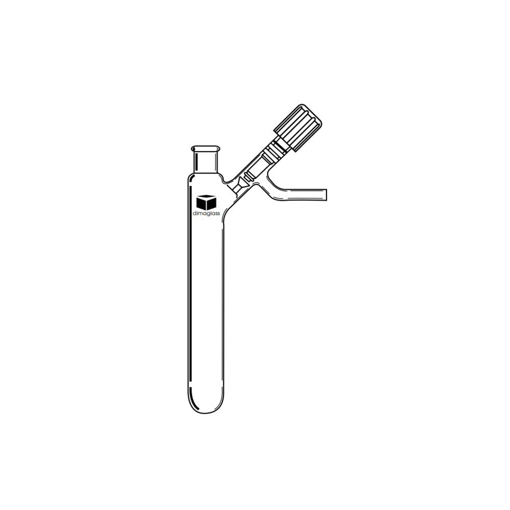 Flask, Reaction Tube, High Vacuum Valve 24/40, 250 mL