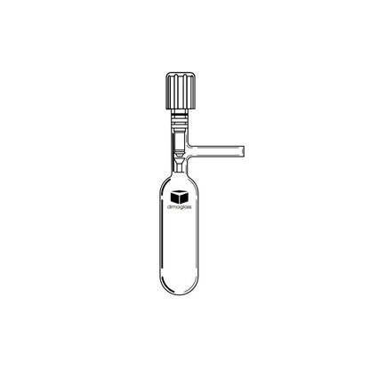 Flask,Reaction Tube, High Vacuum Valve 100 mL