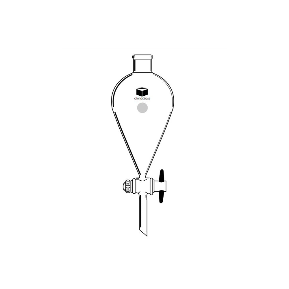 Funnel, Separatory, Squibb, Teflon Stopcock 14/20, 125 mL