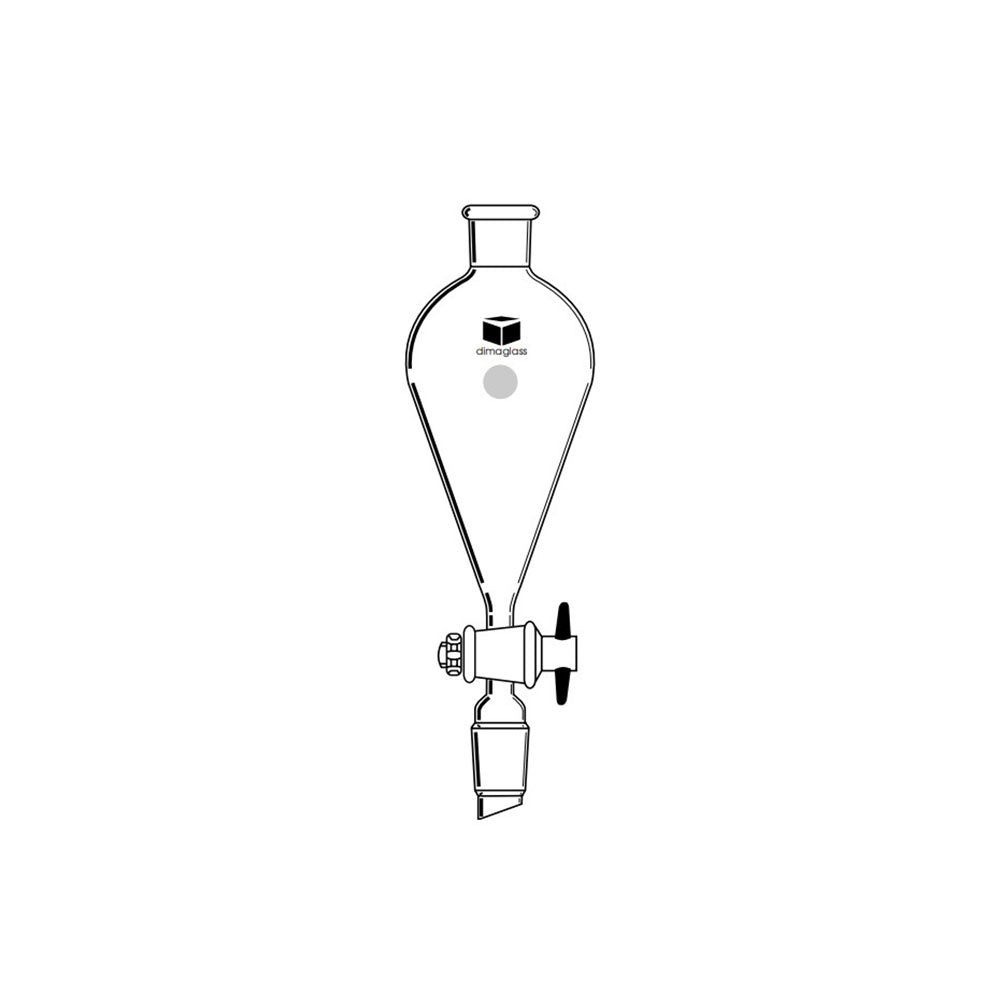 Funnel, Separatory, Squibb, Teflon Stopcock 19/22, 50 mL