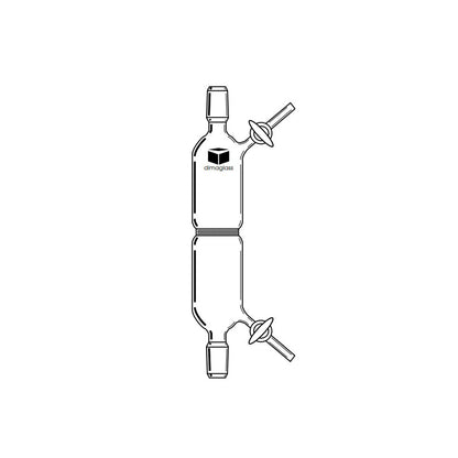 Filter Tube, Fritted Disc, Glass Stopcock 30 mm O.D., Porosity C, Joint Size 14/20