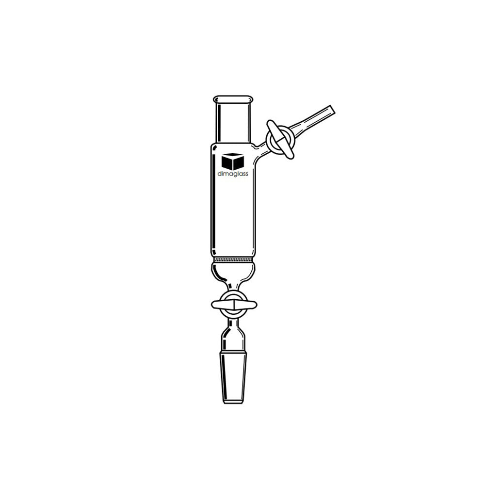 Filter Tube, Fritted Disc, Glass Stopcock 30 mm O.D., Porosity C, Joint Size 14/20