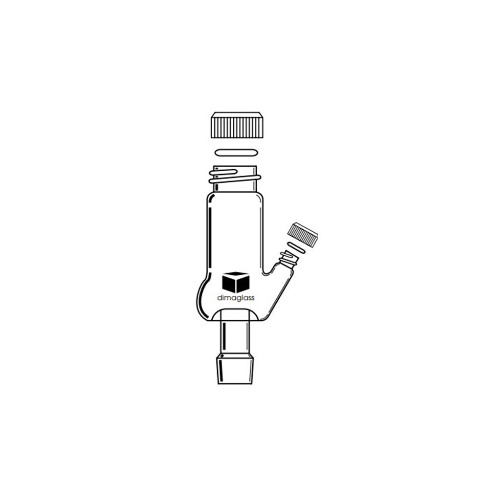 Hickman Still Head, with Side Port Microscale, 14/10 Threaded