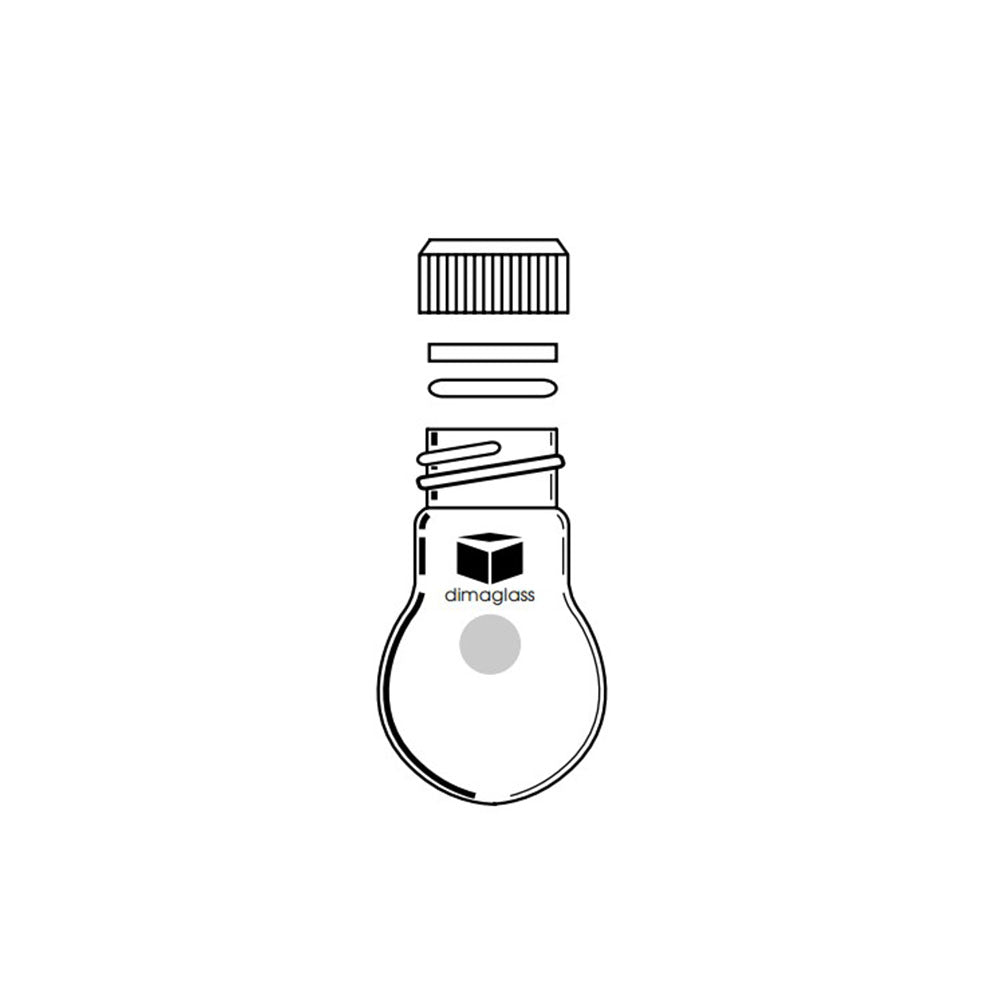 Flask, Round Bottom Microscale, 14/10 Threaded, 5 mL