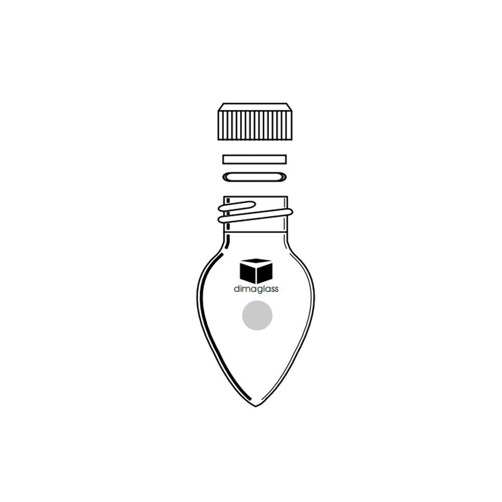 Flask, Pear Shape Microscale, 14/10 Threaded, 10 mL