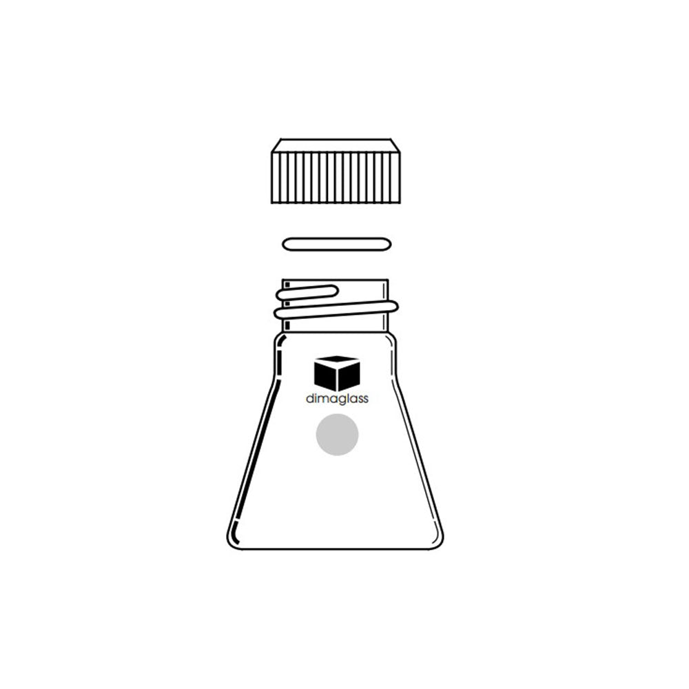 Flask, Erlenmeyer Microscale, 14/10 Threaded, 25 mL