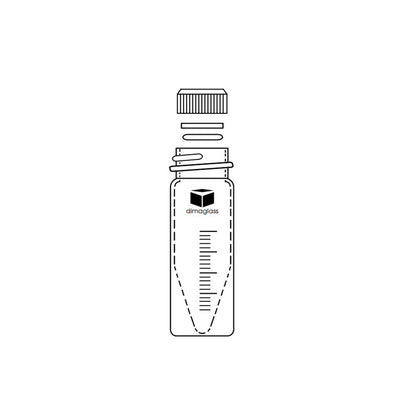 Vial, Conical Reaction, Graduated Microscale, 14/10, 8 mL