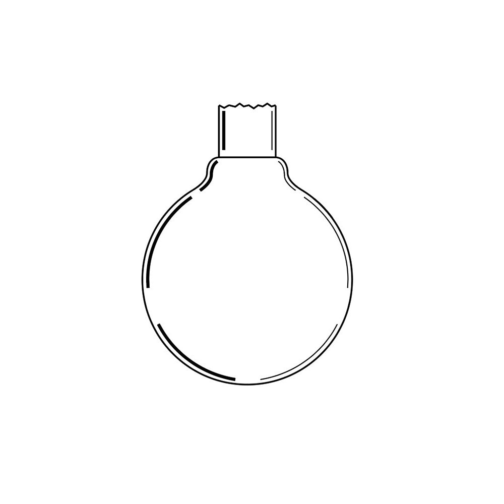 Flask Blank, Single Neck, Round Bottom, 25ml