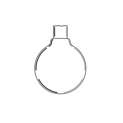 Flask Blank, Single Neck, Round Bottom, 25ml